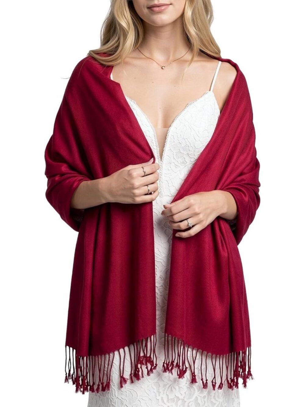 Lightweight Pashmina Scarf for Women - Soft Silky Shawl Wrap for Dresses